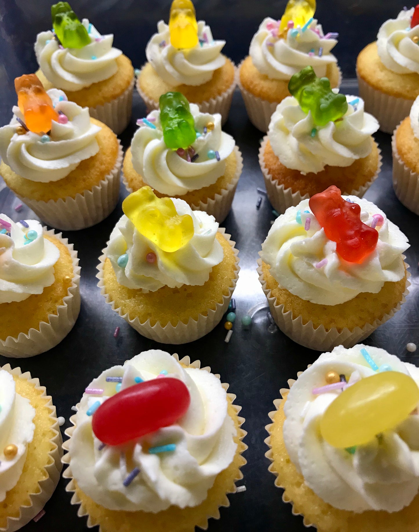 Smarties and Haribo Cupcakes